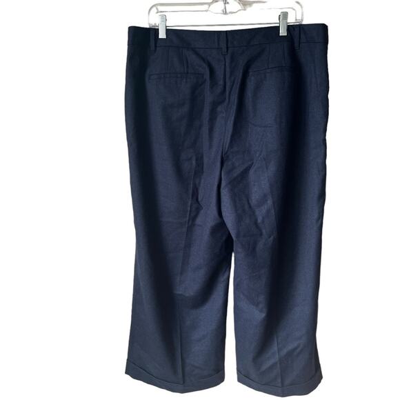 Talbots Size 16 Wool Lined Cuffed Trousers Cropped - Picture 2 of 4